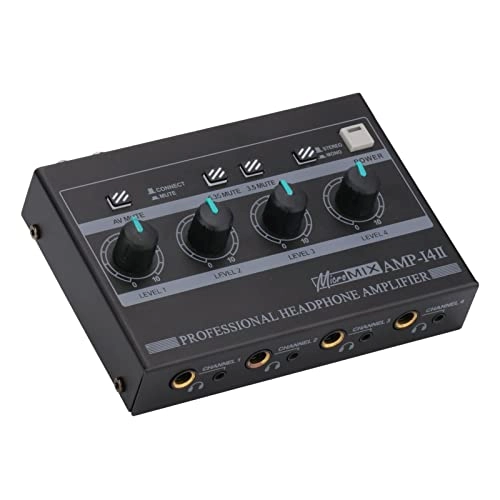 Headset Amplifier - 4 Channels Portable UK Plug