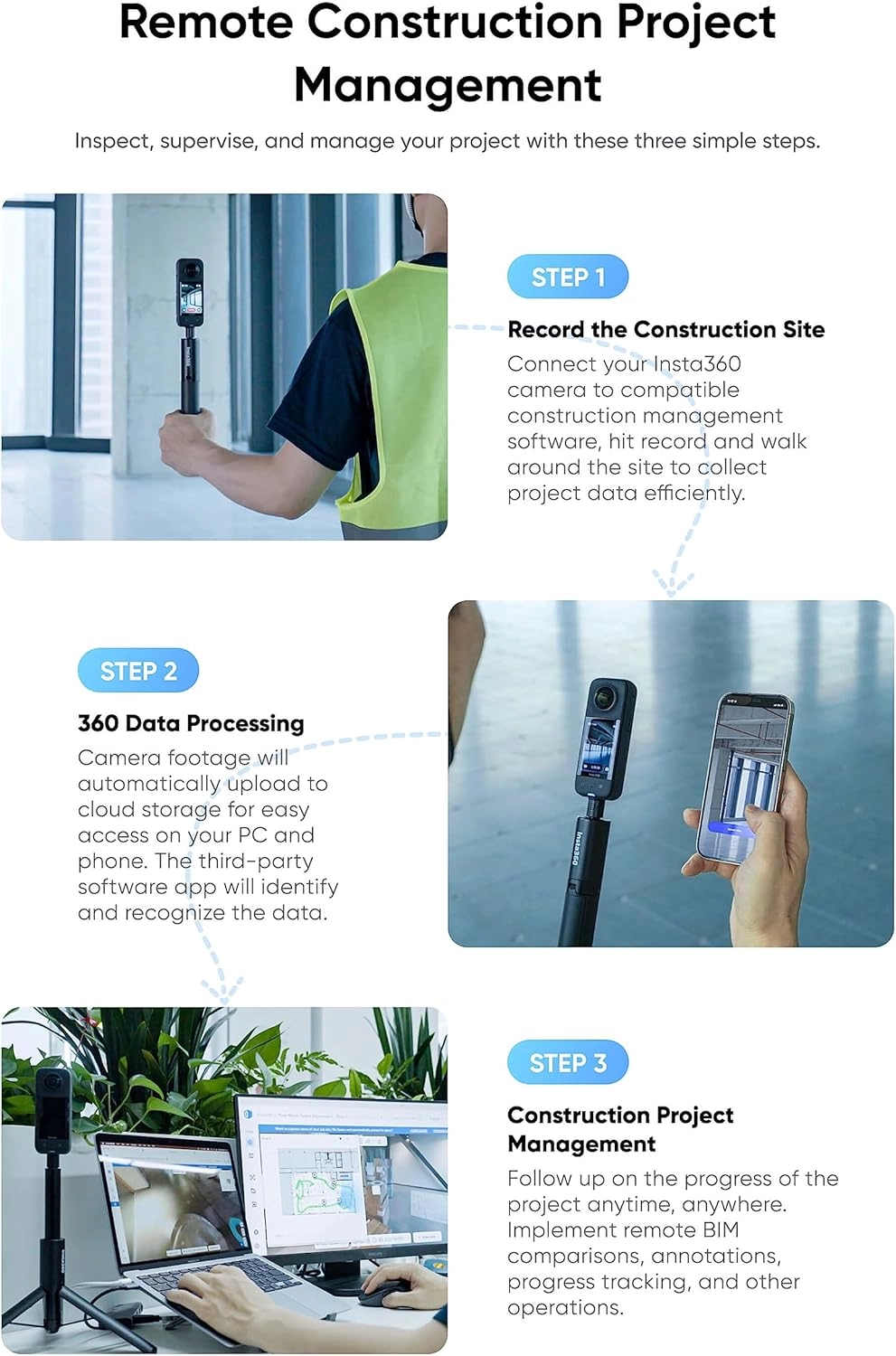 X3 - 360 5.7K + Case + Invisible Selfie Stick - 70cm + Extra Battery + Lens Cap + Memory Card - 64GB
