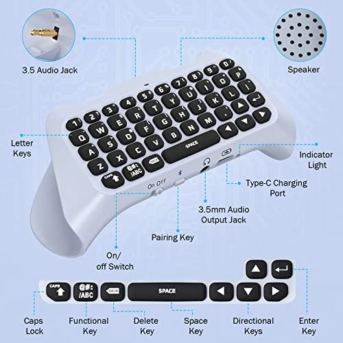 RGB Backlight Keyboard - Bluetooth PS5