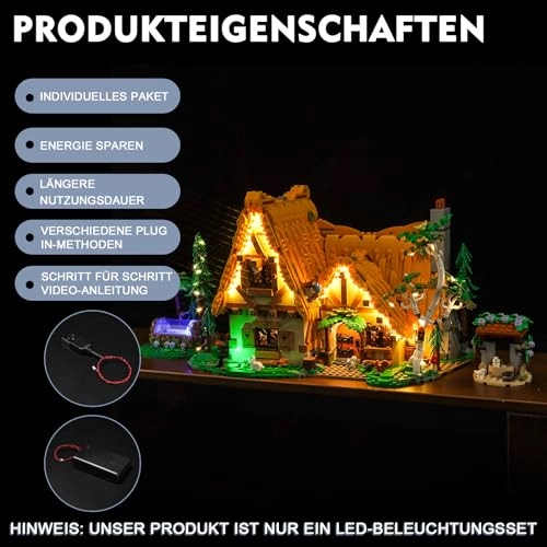 43242 Snow White and The Seven Dwarfs' Cottage - LED Lighting Kit Standard Version
