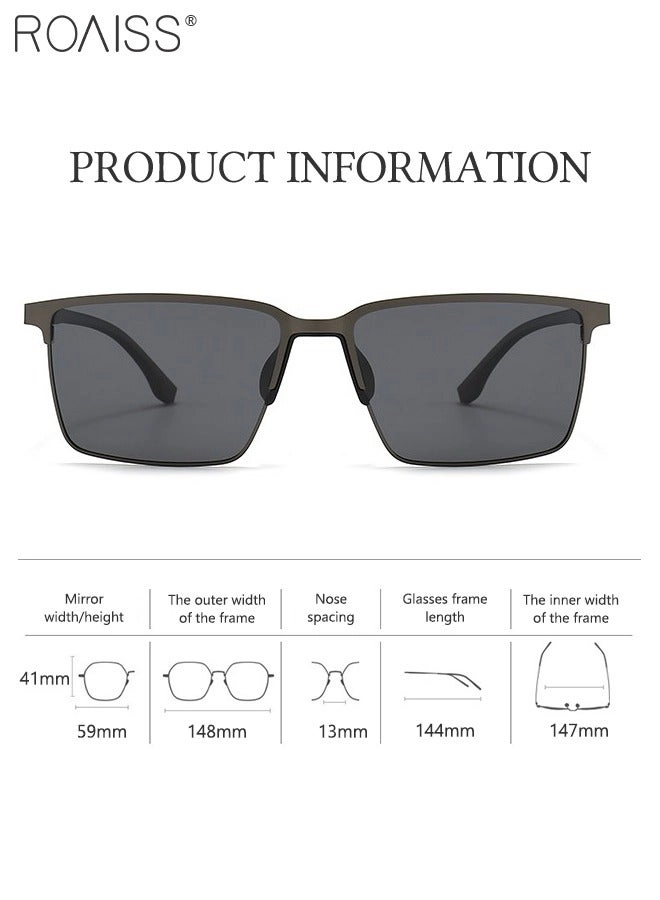 Rectangular Sunglasses - 59mm Grey