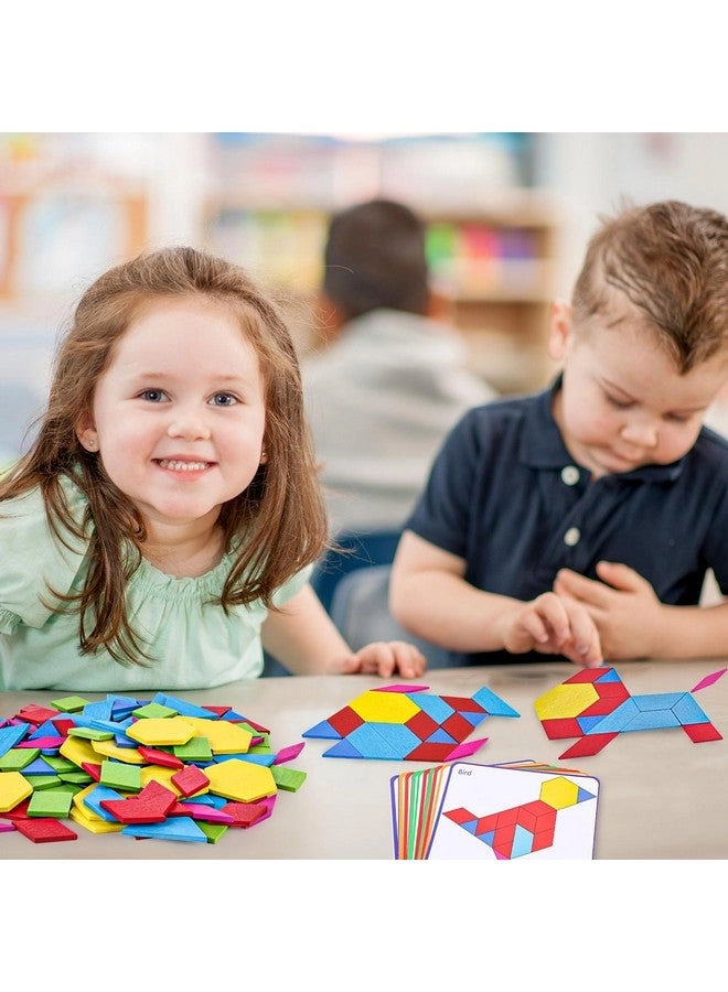 Wooden Pattern Blocks - 150 PCS