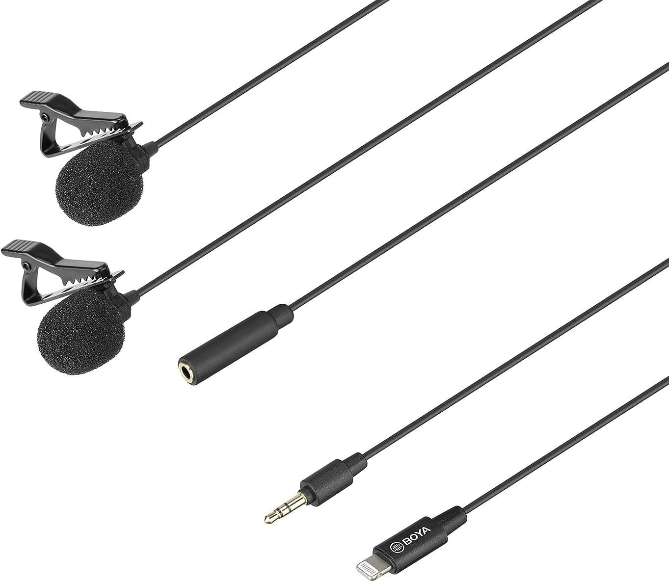 BOYA BY -M2D Lightning+3.5mm-Mini-Jack Microphone