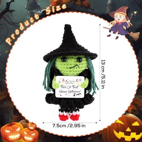 Halloween Crochet Witch - 7.49 x 13 x 4.98 cm 1