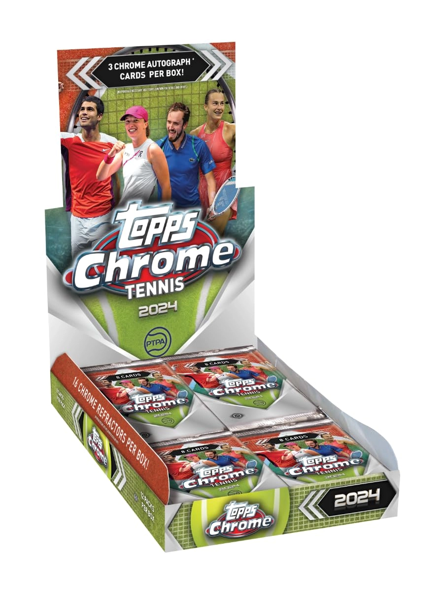 Topps Chrome Tennis Hobby 2024 - 12 Packs Per Box 8 Cards Per Pack