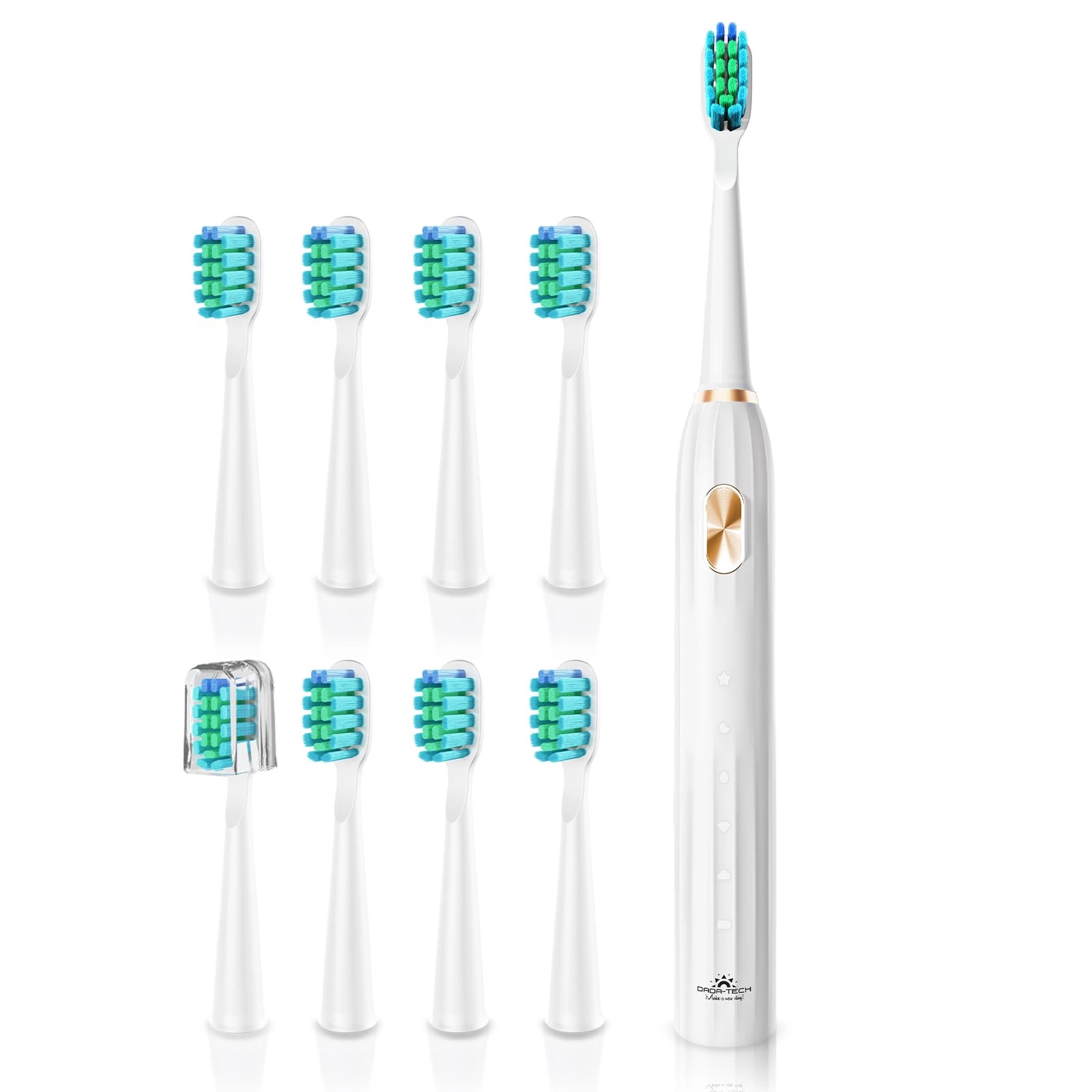 Sonic Toothbrush - 5 Cleaning Modes 9 Brush Heads