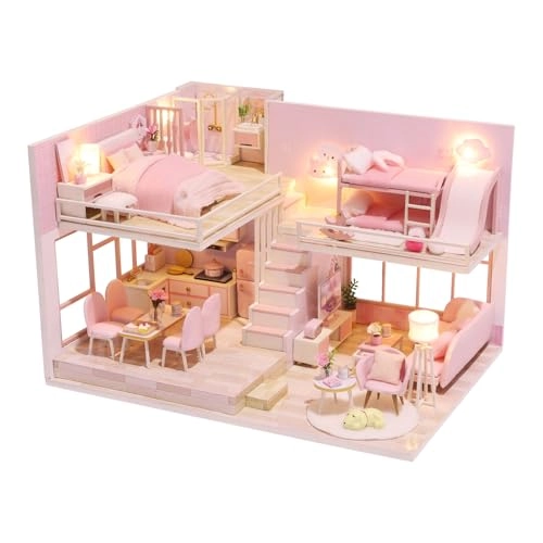 DIY Miniature Dollhouse Kit - Pink Sweetheart