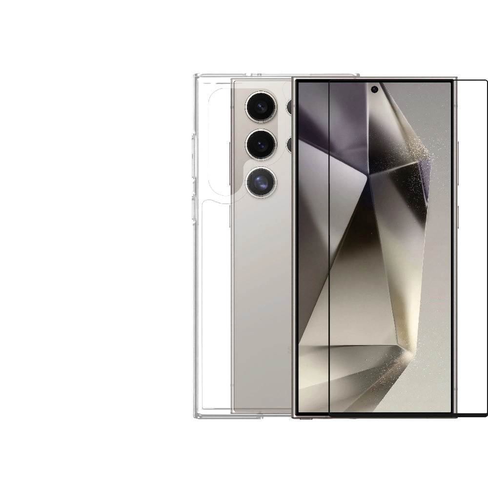 Screen Protector + Case Cover Clear for Samsung Galaxy S24 Ultra