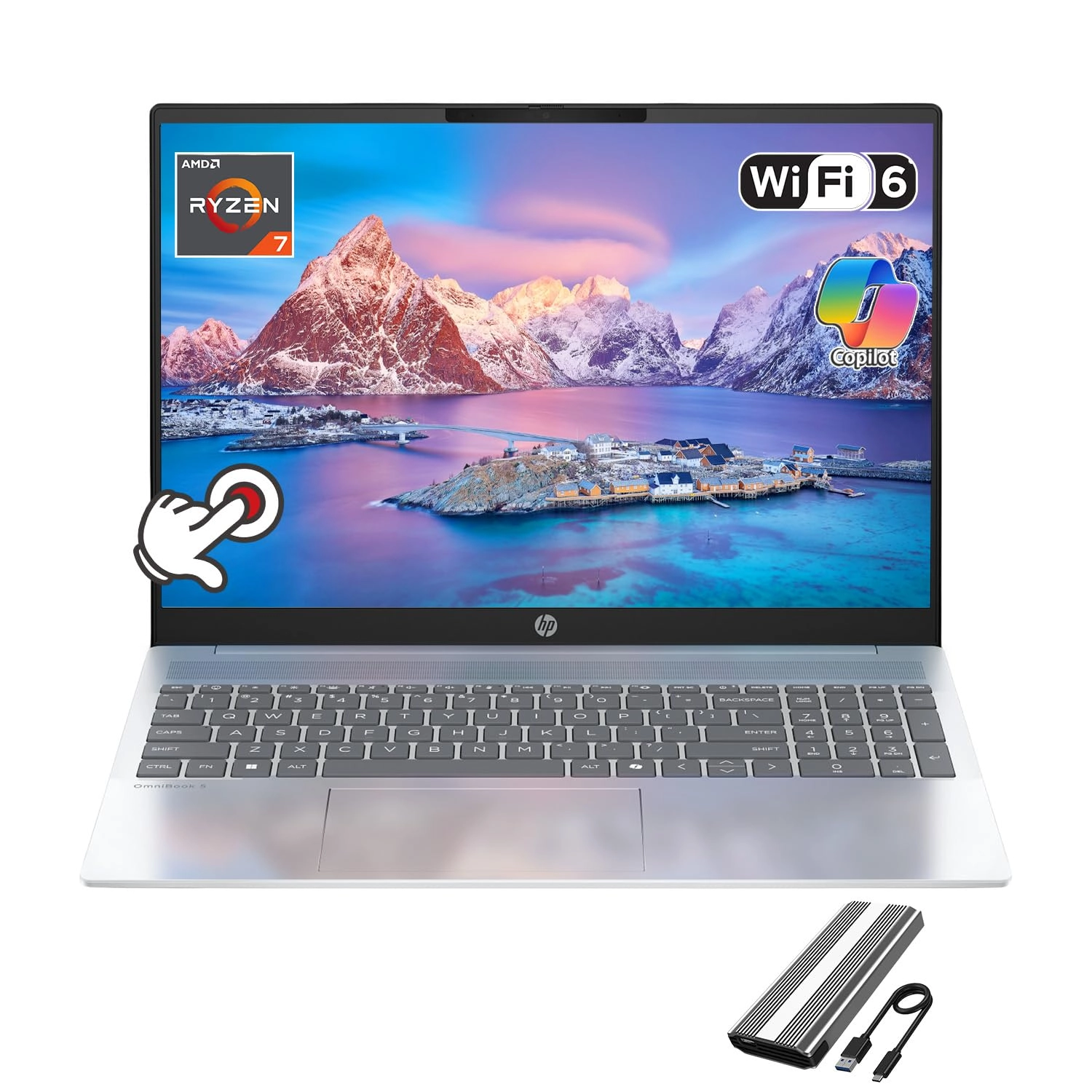 HP Omnibook 5 - 16'' Ryzen AI 7 350 16GB DDR5 1TB SSD