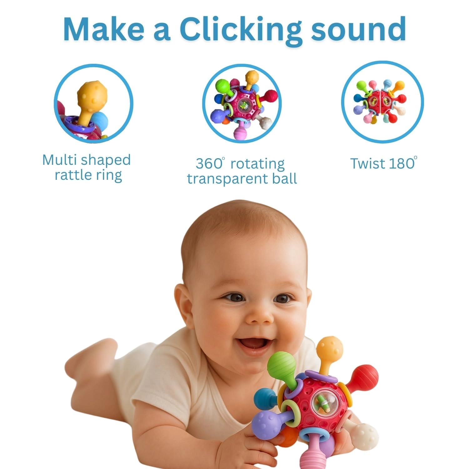 Baby Montessori Sensory Toys - Silicone ABS plastic