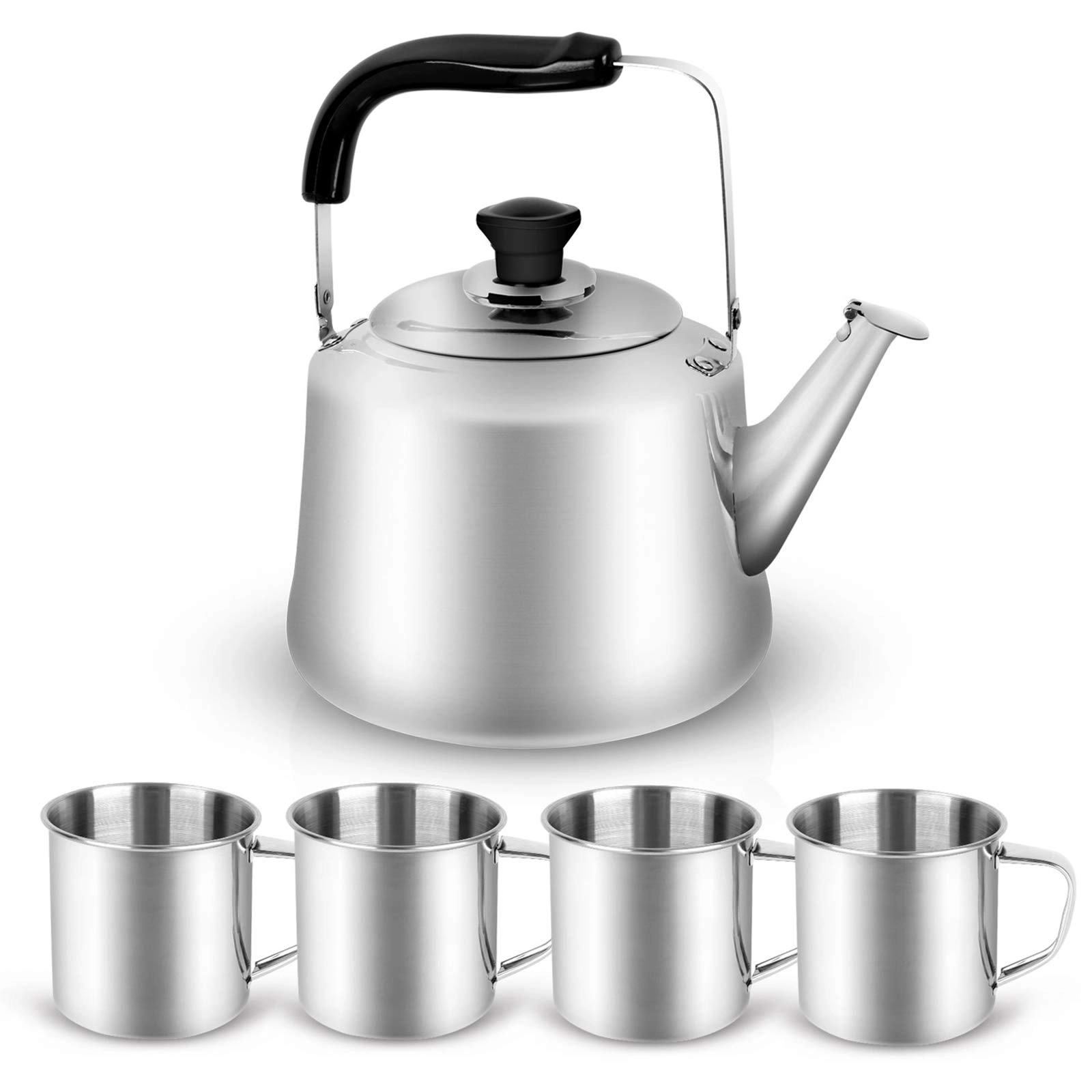 odoland Camping Kettle Set - 4L 4 Cups