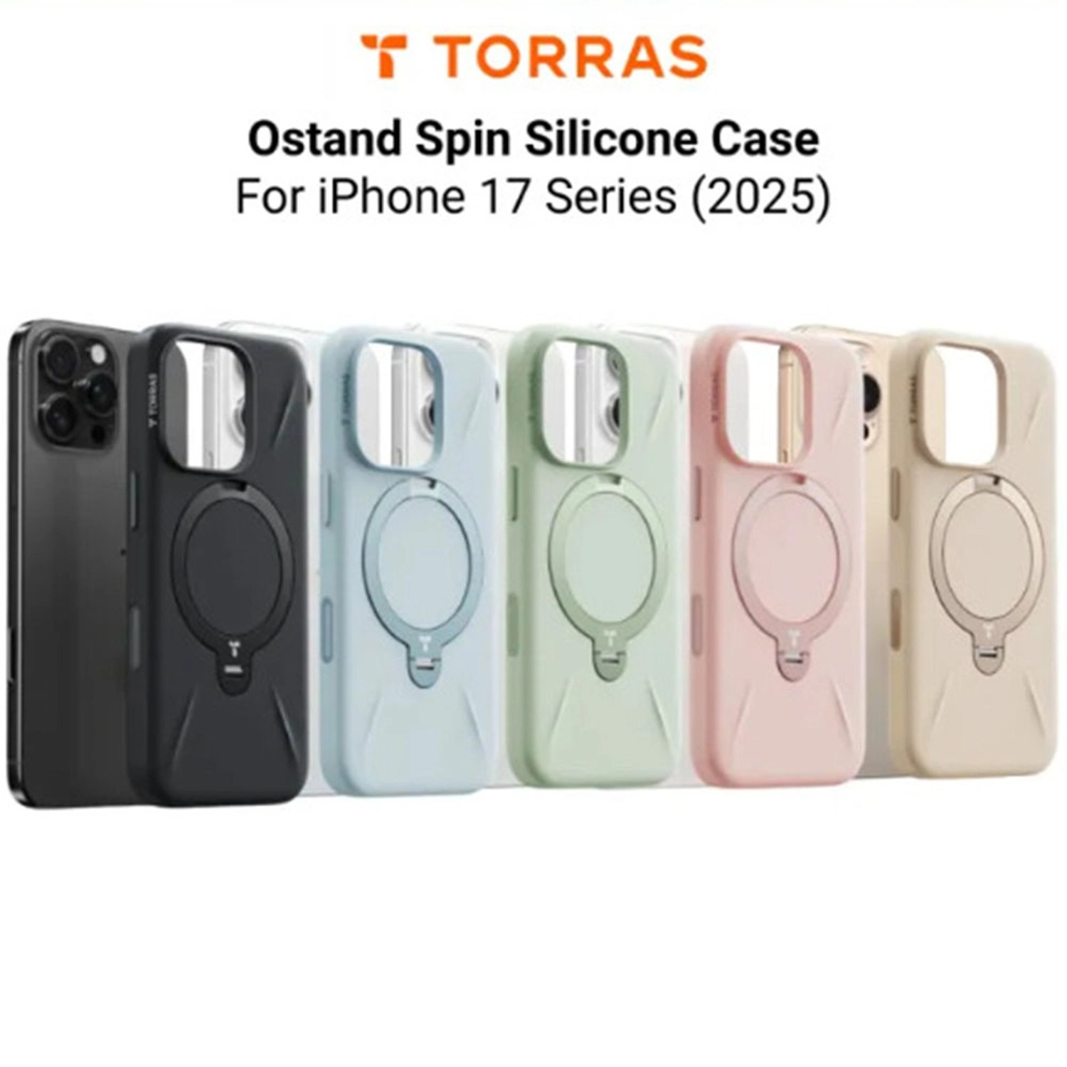 Ostand Spin Series Silicone Case with MagSafe for iPhone 17 Pro
