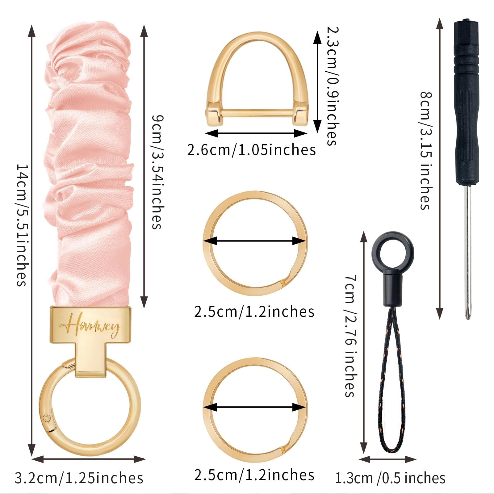 Stretchy Scrunchie Keychain Wristlet - Fun