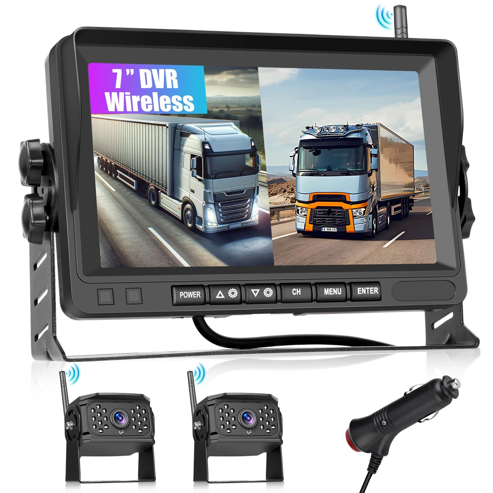 Fuluku Digital Reversing Camera - Night vision wireless 1024 x 600 pixels