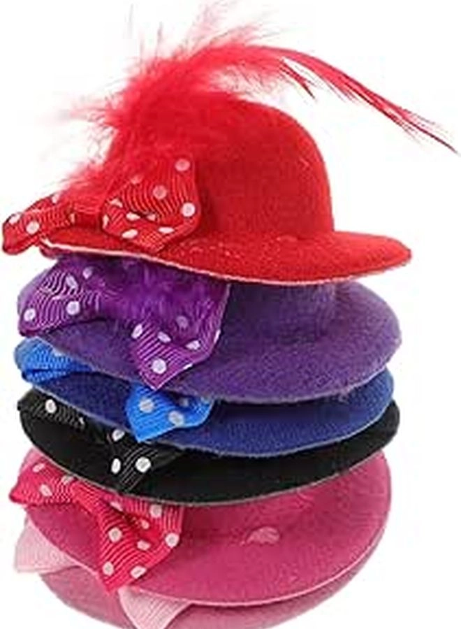 BESPORTBLE Mini Straw Hats - 6Pcs Tea party