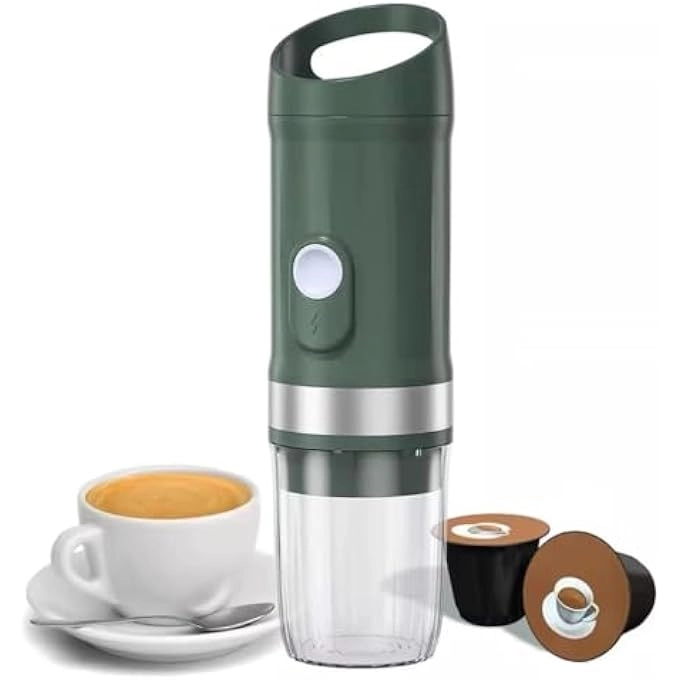 Portable Espresso Maker - 60-80ml ground coffee or capsules