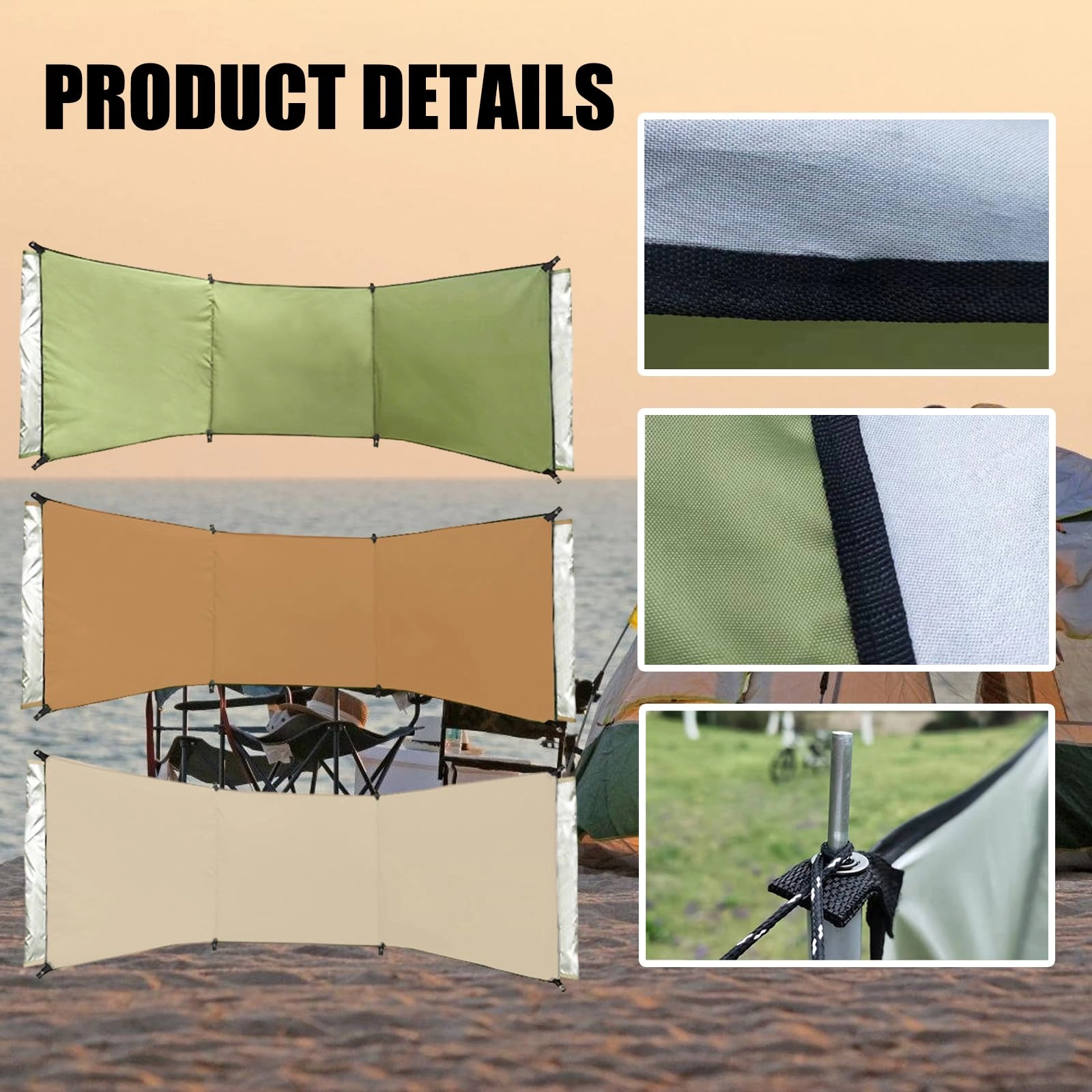 Multipurpose Portable Tent Windbreak - 250x70cm