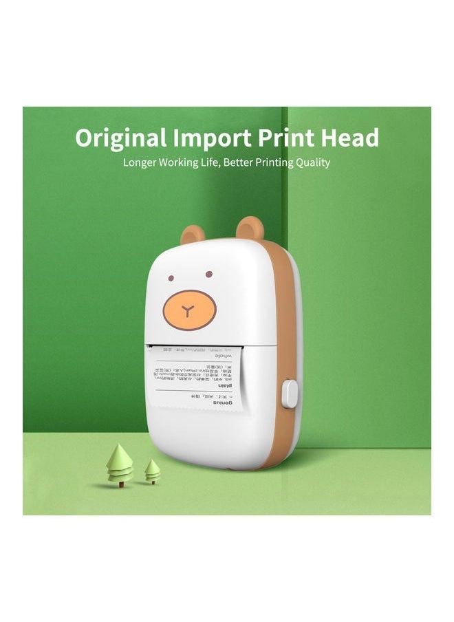 Wireless Mini Photo Printer White/Green