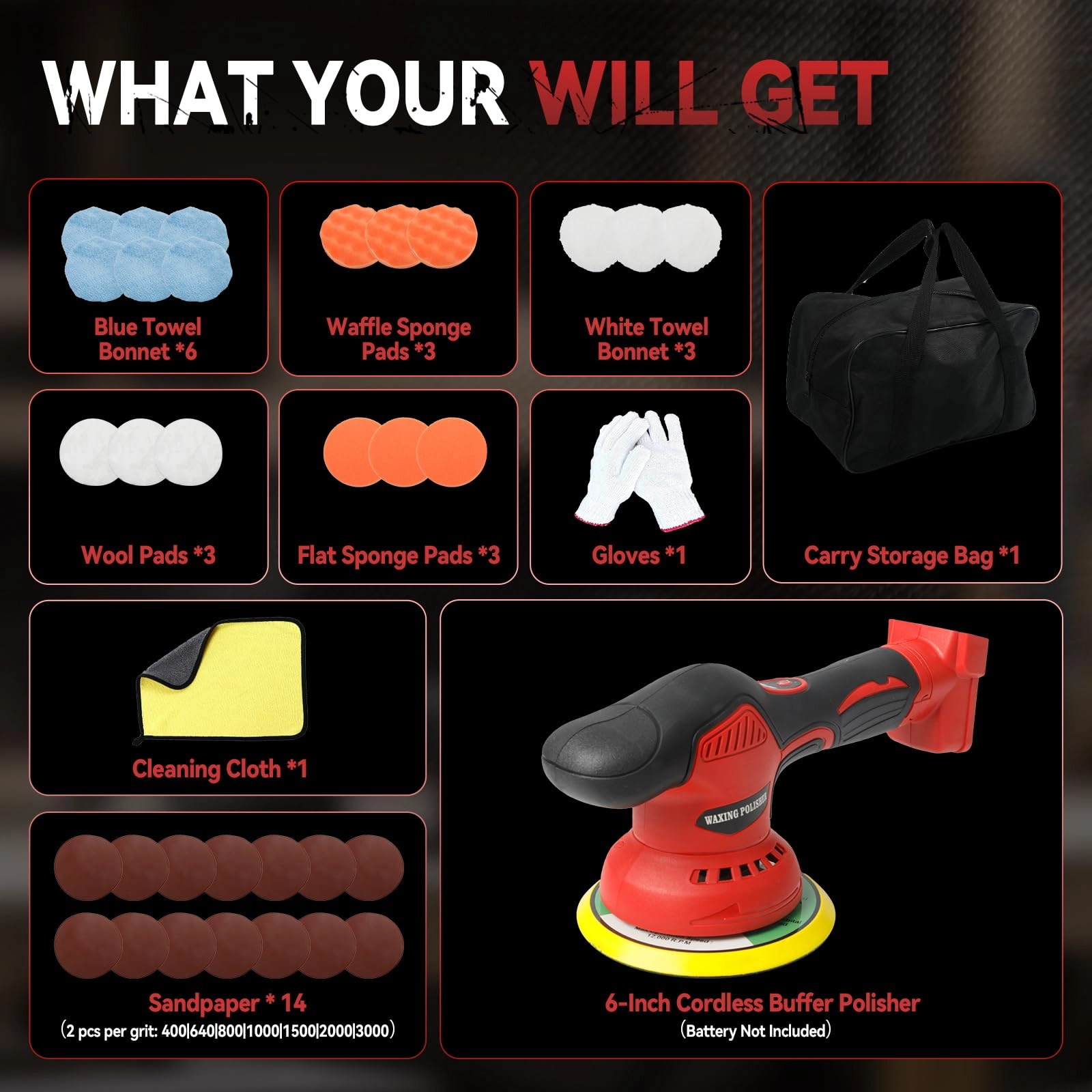 Car Buffer Polisher - 6 Inch
