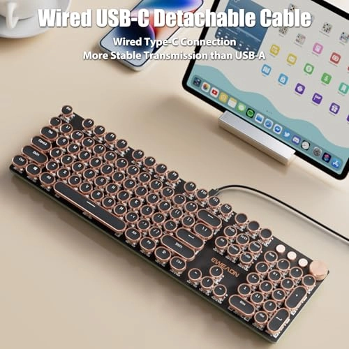 Typewriter Style Mechanical Keyboard - USB-C Wired