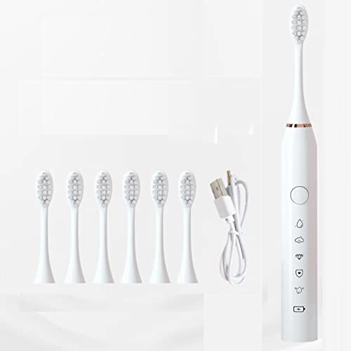 Sonic Electric Toothbrush - 6 Brush Heads 60 Days Rechargeable