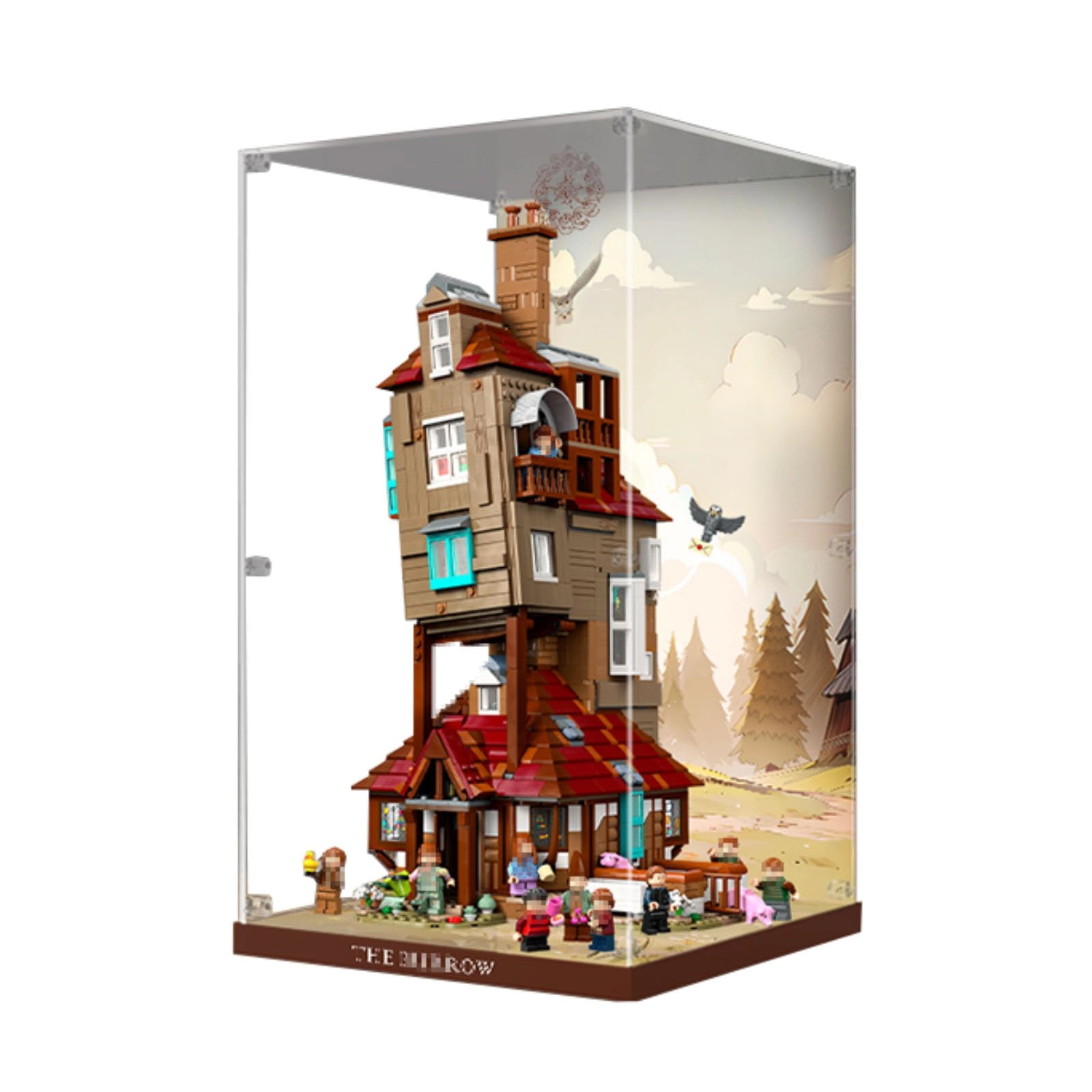 SUNHON Figures Display Box for LEGO Humblle Aboode 76437 - acrylic Background C