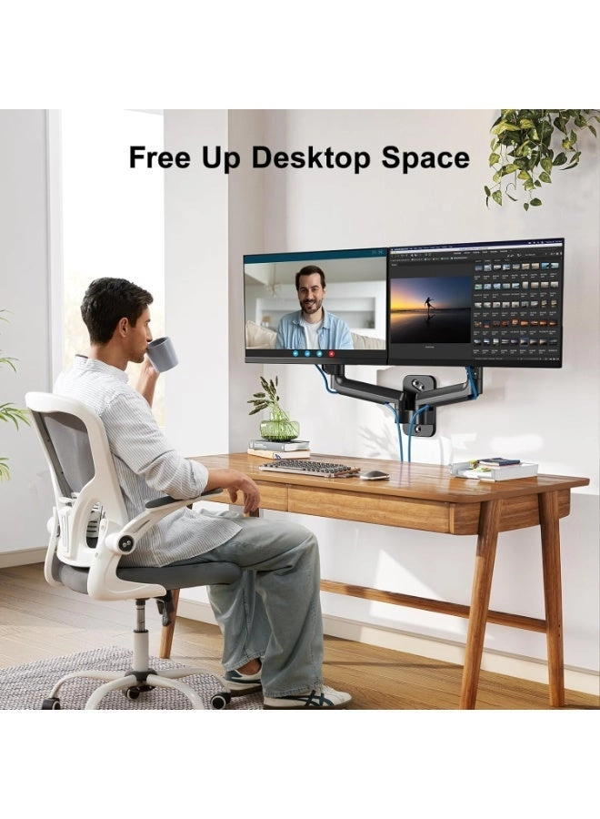 Dual Monitor Wall Mount - 2 arms 27 inch 100x100mm