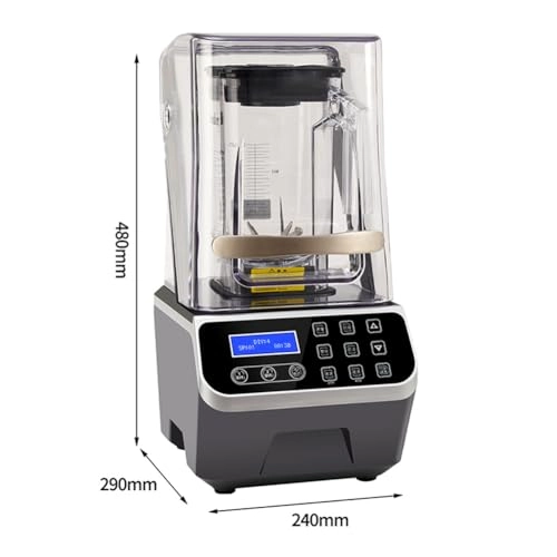 Soundproof Smoothie Machine with Hood - 6-blade three-dimensional blade, High-speed vortex, Noise-reducing sound insulation
