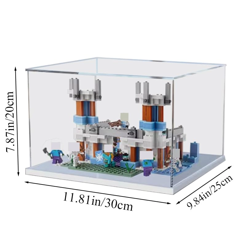 Clear Acrylic Display Case (21186) - The Ice Castle LegoMinecraft
