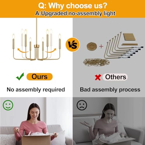 Farmhouse Chandelier - Dimmable