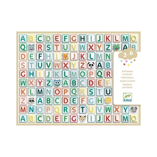 DJECO Gommette Alphabet Puffy Stickers - 300 piece(s)