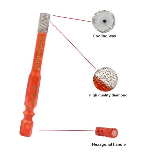 Dry CeramicTile Drill Bit - 10Pcs 6mm