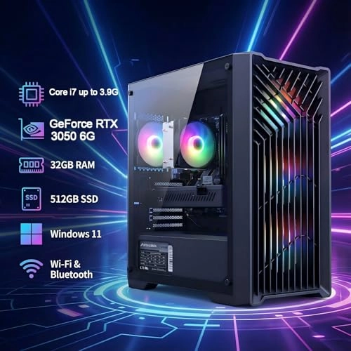 Gaming PC Desktop Computer - 32GB 512GB