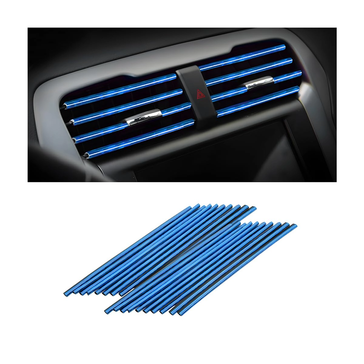 CGEAMDY Car Air Conditioner Decoration Strip - 20 PCS 7.87 inches Red