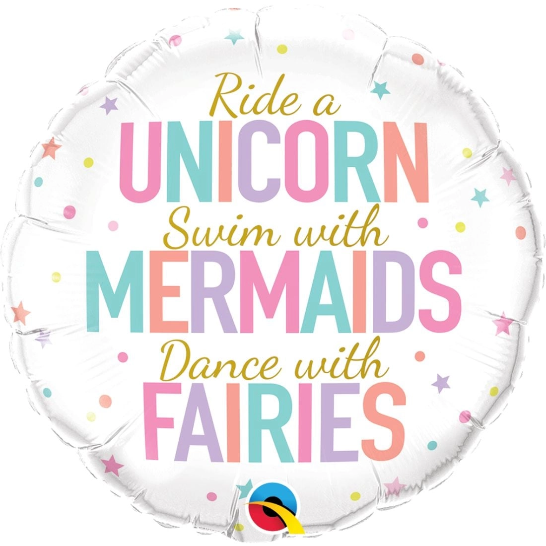 Party Zone Unicorn Mermaids Fairies Foil Balloon - 18-Inch