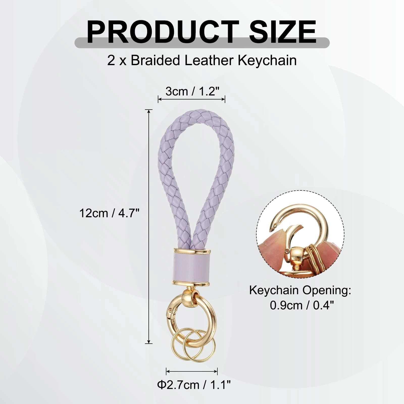 Braided Leather Keychain - Animal