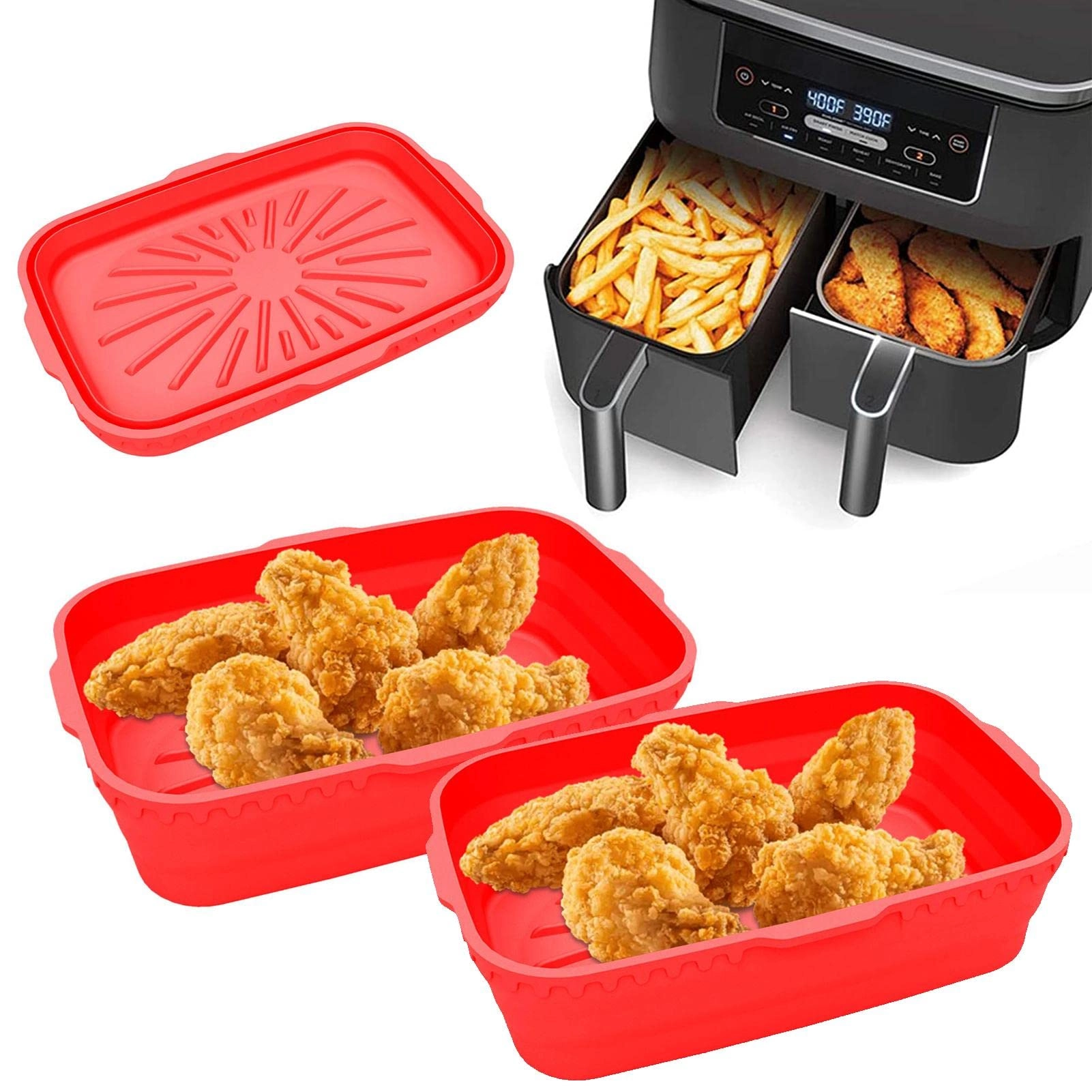 Foldable Air Fryer Liner - food-grade silicone 2Pcs