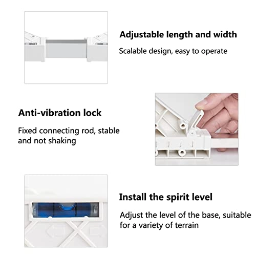 Washing Machine Base - Silver Adjustable 45-70cm