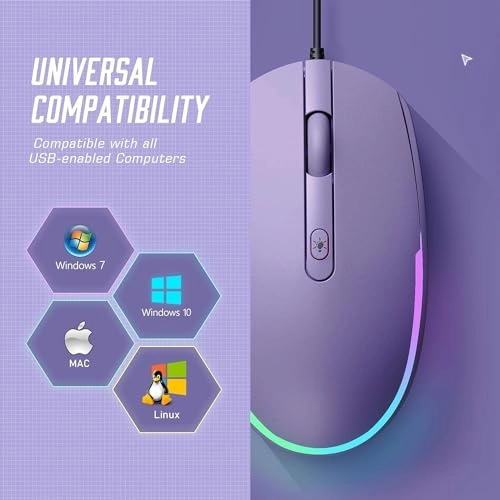 Wired LED RGB Backlit Mouse - USB