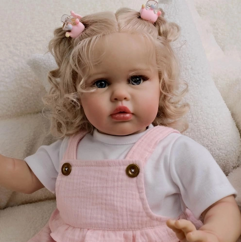 Nanjing Tianzeng Gifts Co.,Ltd Reborn Baby Doll - 24 Inch Soft Cloth Body Blonde Hair Ages 3+