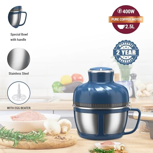 Stainless Steel Chopper - 2.5 Liters