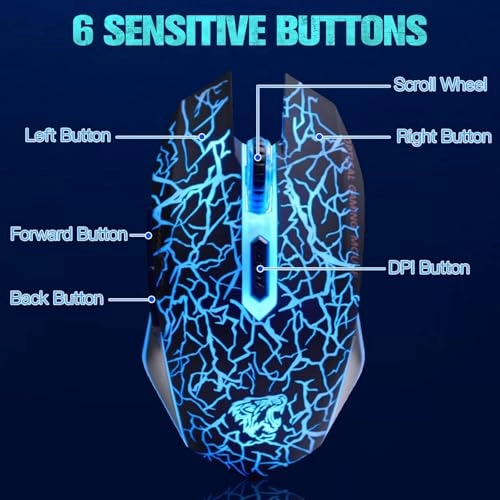 LED Rechargeable Slim Silent Mouse - Wireless