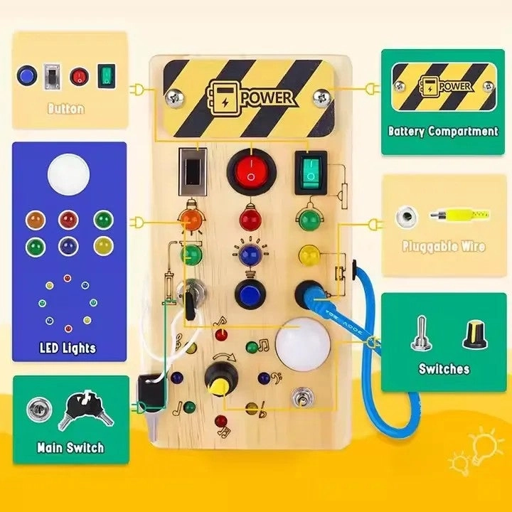 LED Light Switch Sensory Board