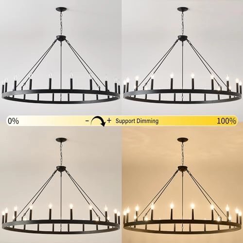 Wagon Wheel Chandelier - 12" 20" 39"