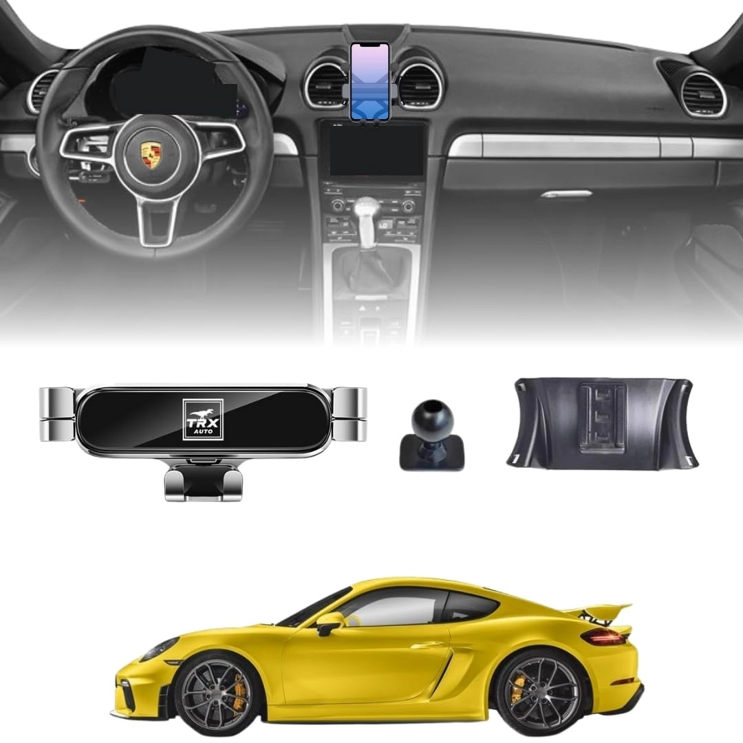 TRX AUTO Phone Holder Mount - Boxster Cayman 718 2016 2017 2018 2019 2020 2021 2022 2023 2024