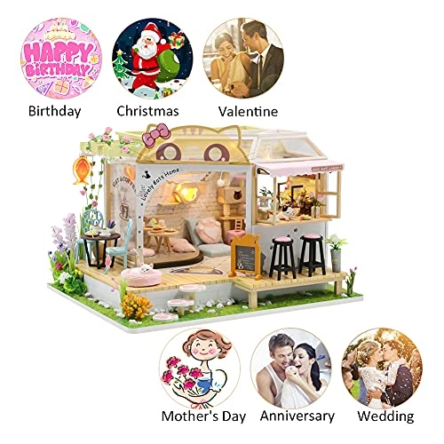 Miniature Wooden Dollhouse Furniture Kit - Creative Room 1:24