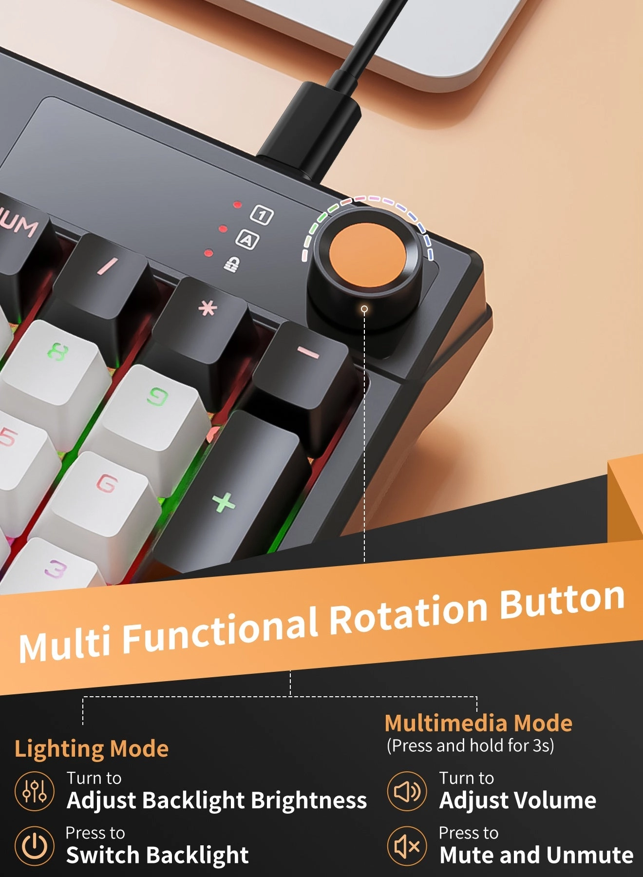 95-Key Wired Mechanical Keyboard - Wired