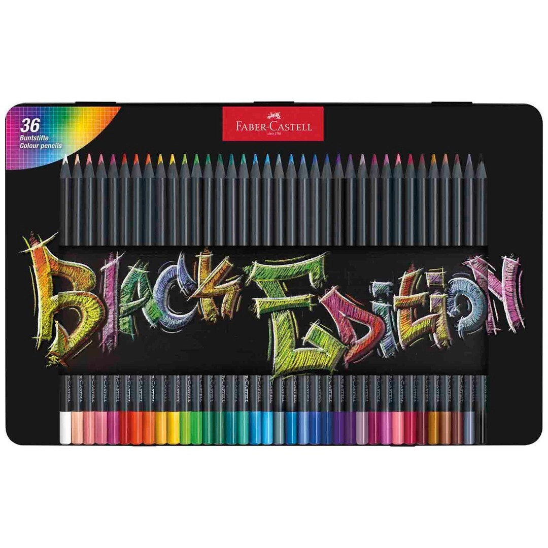 Faber-Castell Black Edition Colour Pencils - 36 Colours