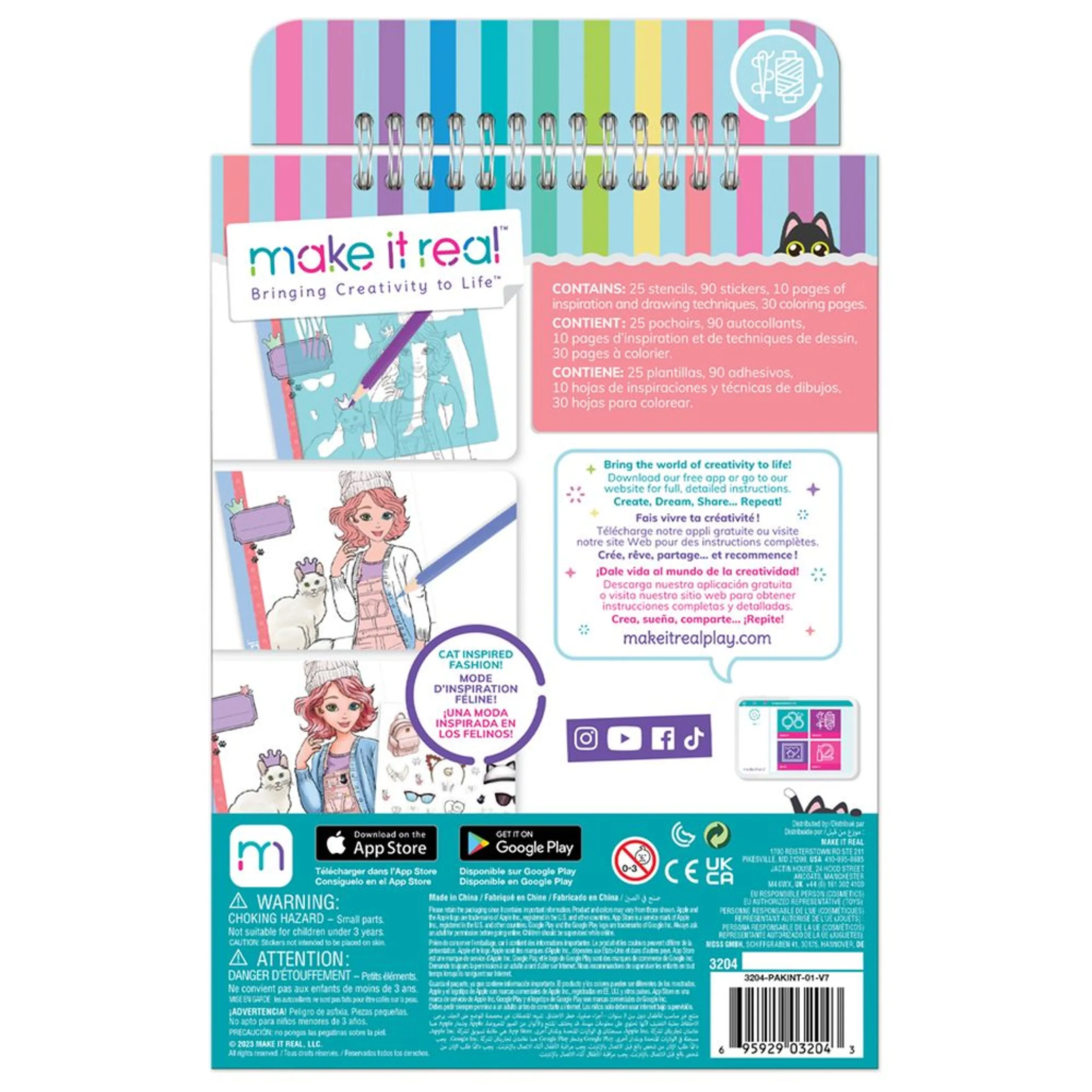Pretty Kitty Fashion Design Sketchbook Kit - 6+ years