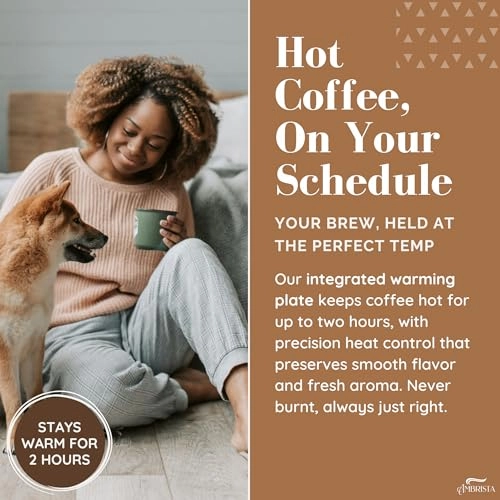 Drip Coffee Maker with Built-In Burr Grinder - 12-Cup Programmable